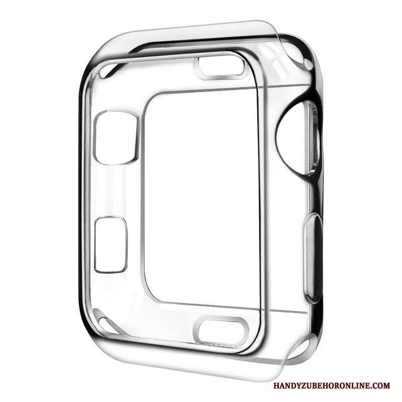 Apple Watch Series 4 Skydd Slim Röd Mjuk Skal Transparent Plating