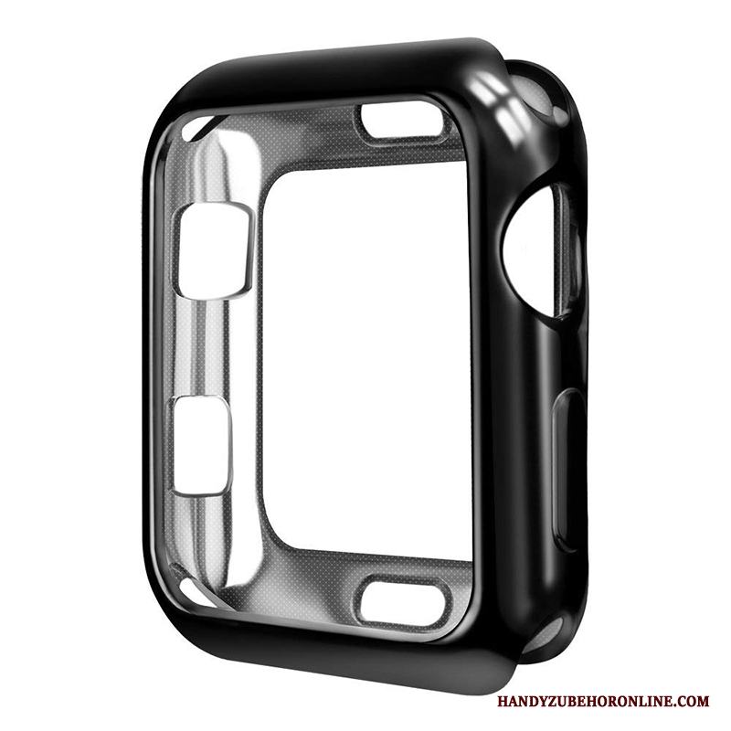 Apple Watch Series 4 Skydd Slim Röd Mjuk Skal Transparent Plating