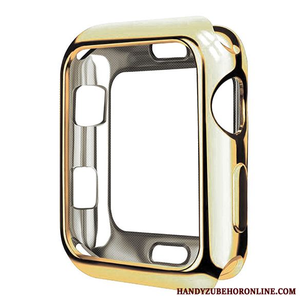 Apple Watch Series 4 Skydd Slim Röd Mjuk Skal Transparent Plating