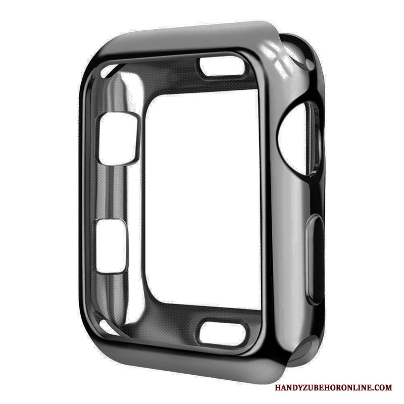 Apple Watch Series 4 Skydd Slim Röd Mjuk Skal Transparent Plating