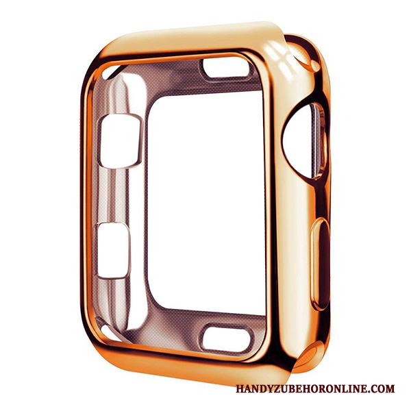 Apple Watch Series 4 Skydd Slim Röd Mjuk Skal Transparent Plating