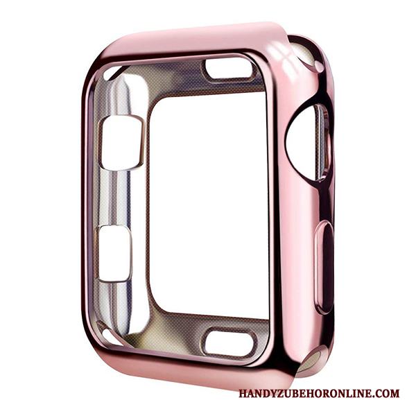 Apple Watch Series 4 Skydd Slim Röd Mjuk Skal Transparent Plating