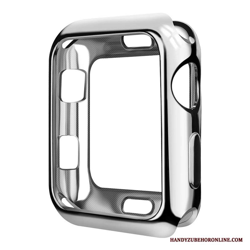 Apple Watch Series 4 Skydd Slim Röd Mjuk Skal Transparent Plating