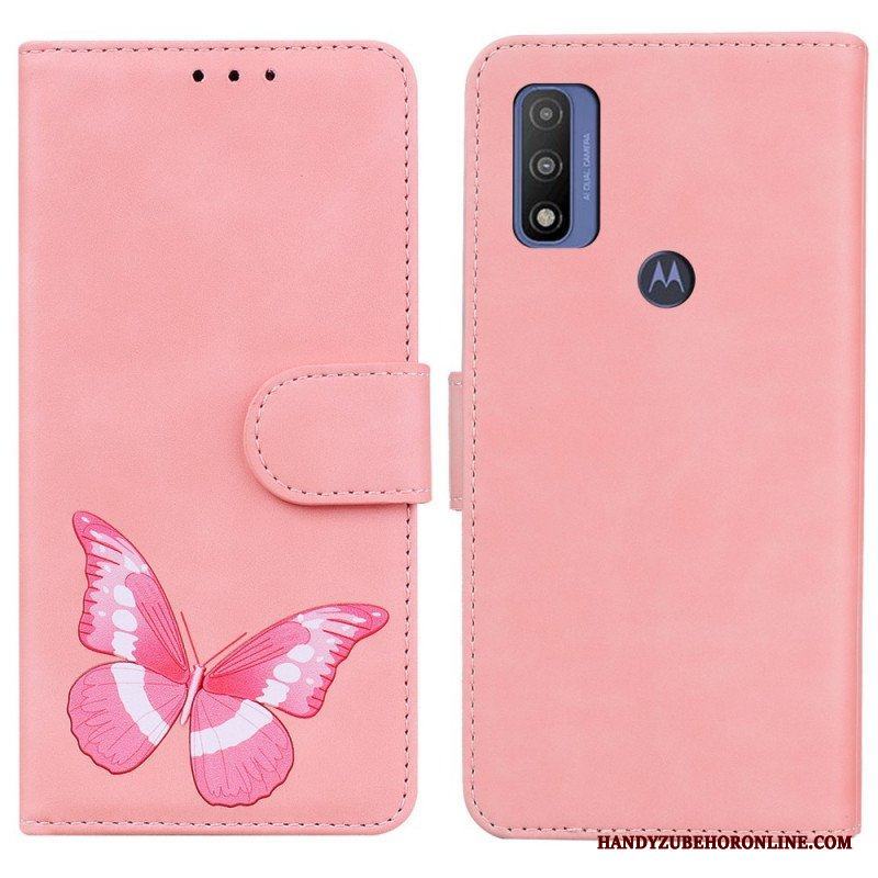 Fodral Moto E40 / E30 / E20 Skin-touch Butterfly