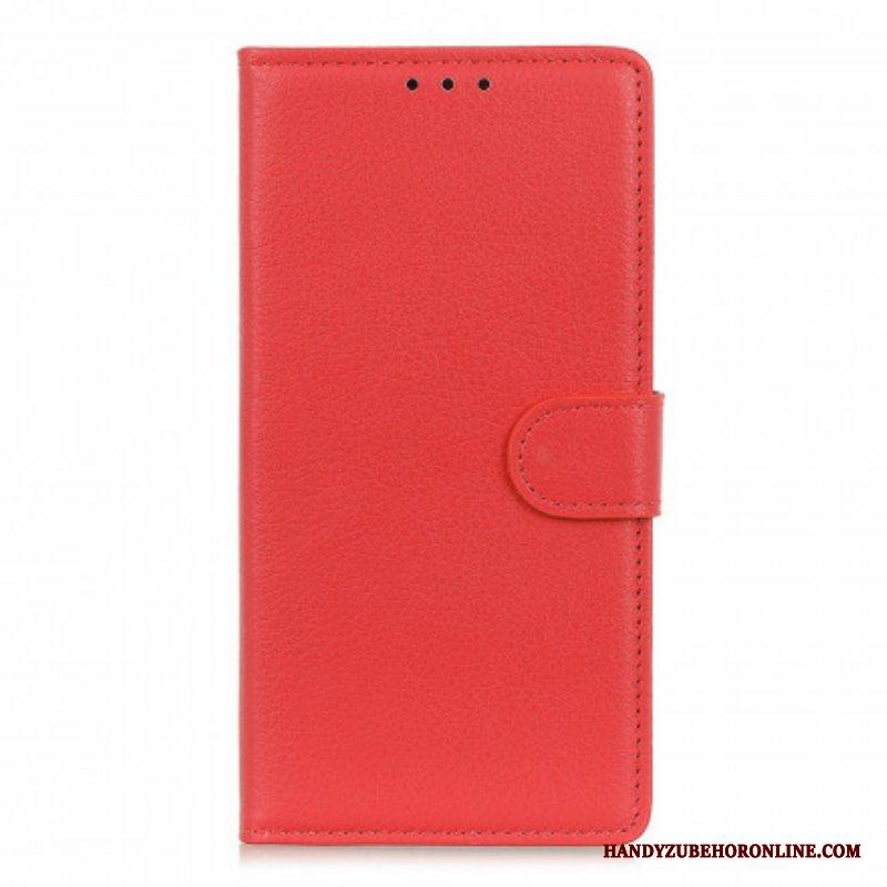 Fodral Xiaomi Redmi Note 10 / 10S Premium Litchi Lädereffekt