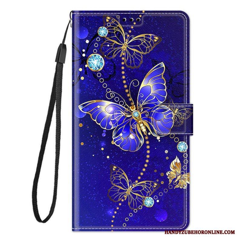 Fodral Xiaomi Redmi Note 10 Pro Med Kedjar Strap Butterflies Fan