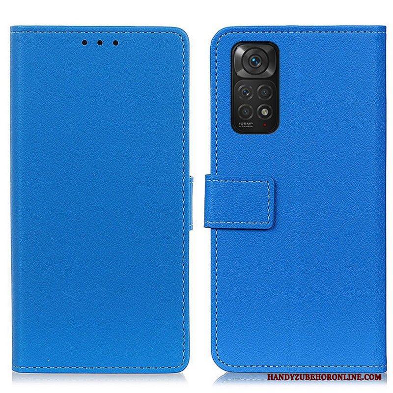 Fodral Xiaomi Redmi Note 11 / 11S Premium Litchi Konstläder