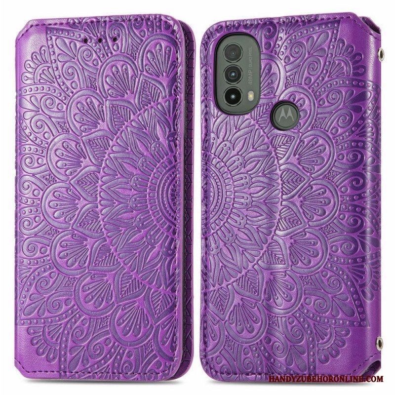 Folio-fodral Moto E40 / E30 / E20 Läderfodral Mandala