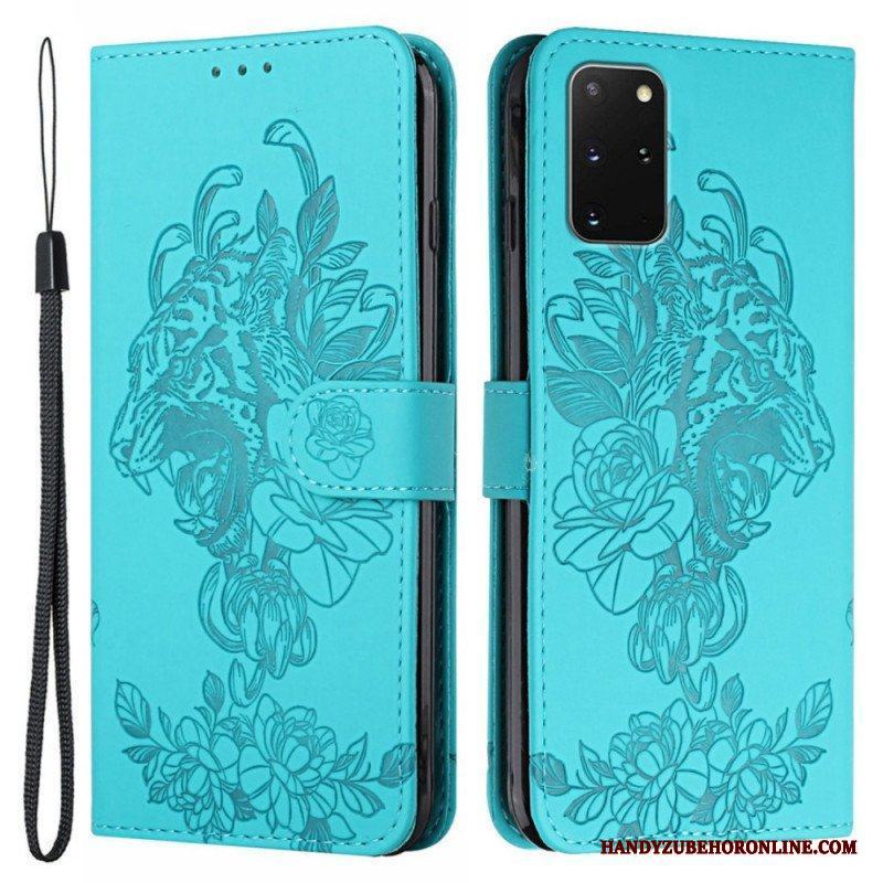 Folio-fodral Samsung Galaxy S20 Plus / S20 Plus 5G Med Kedjar Barock Strappy Tiger