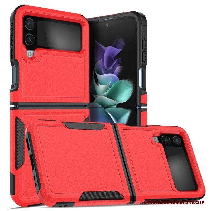 Folio-fodral Skal Samsung Galaxy Z Flip 4 Läderfodral Styv Matt Stil