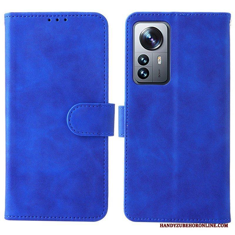 Folio-fodral Xiaomi 12 Pro Med Kedjar Strappy Skin-touch