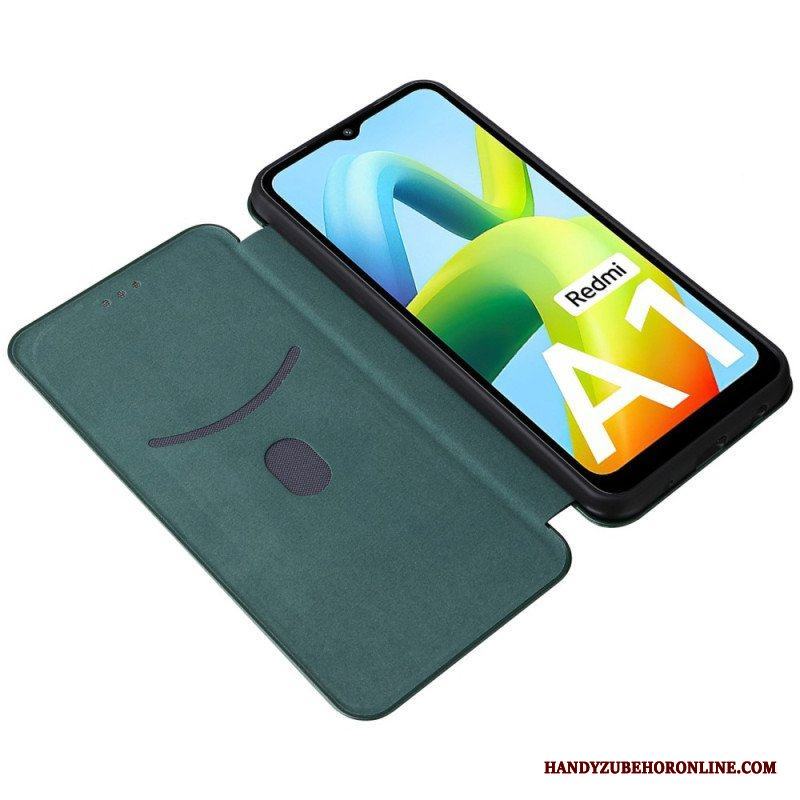 Folio-fodral Xiaomi Redmi A1 Läderfodral Kolfiber