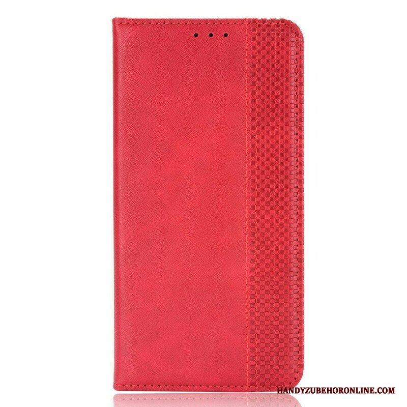 Folio-fodral Xiaomi Redmi Note 10 5G Läderfodral Stiliserad Vintage Lädereffekt