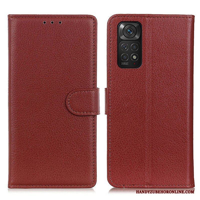 Folio-fodral Xiaomi Redmi Note 11 / 11S Traditionellt Litchi