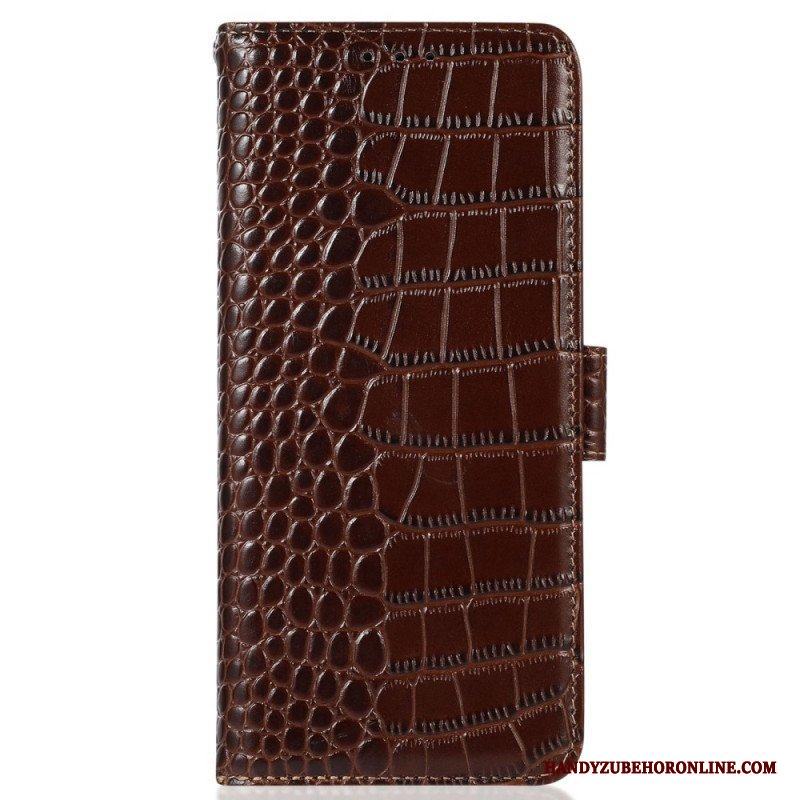 Folio-fodral Xiaomi Redmi Note 12 Pro Crocodile Style Rfid