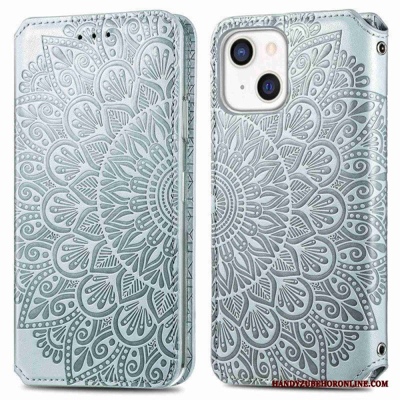 Folio-fodral iPhone 14 Plus Läderfodral Mandala