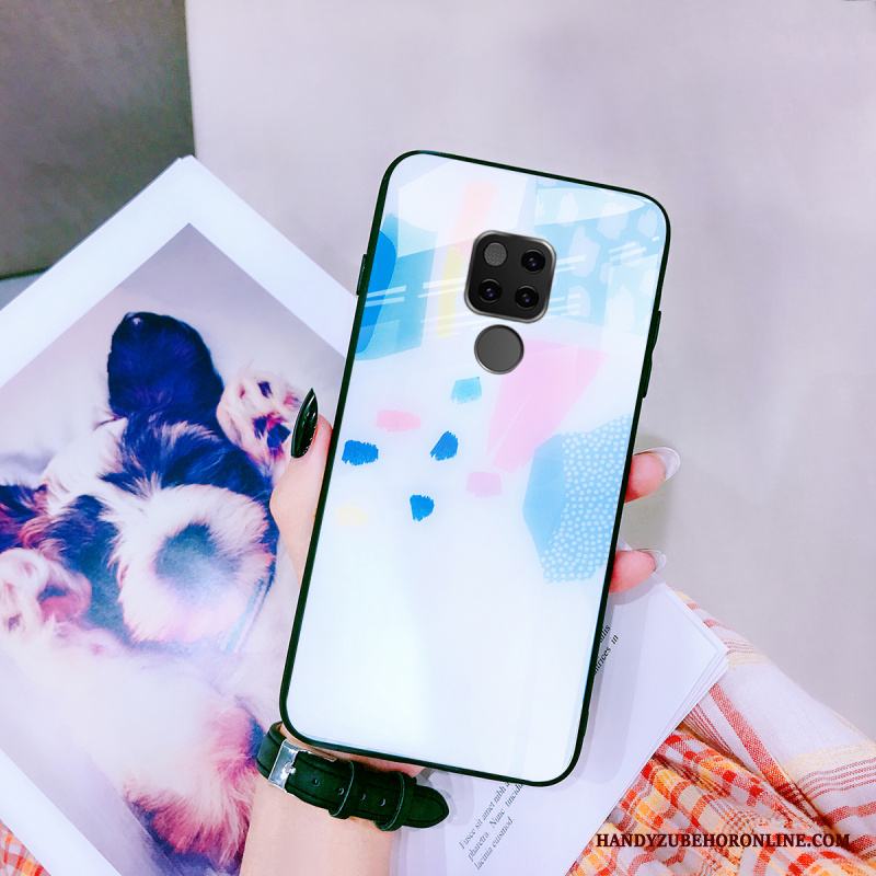 Huawei Mate 20 X Rosa Fallskydd Personlighet Kreativa Glas Fodral Skal Telefon