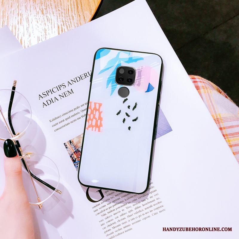 Huawei Mate 20 X Rosa Fallskydd Personlighet Kreativa Glas Fodral Skal Telefon