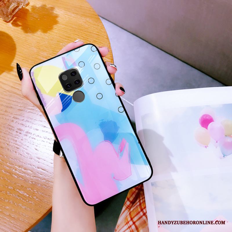 Huawei Mate 20 X Rosa Fallskydd Personlighet Kreativa Glas Fodral Skal Telefon