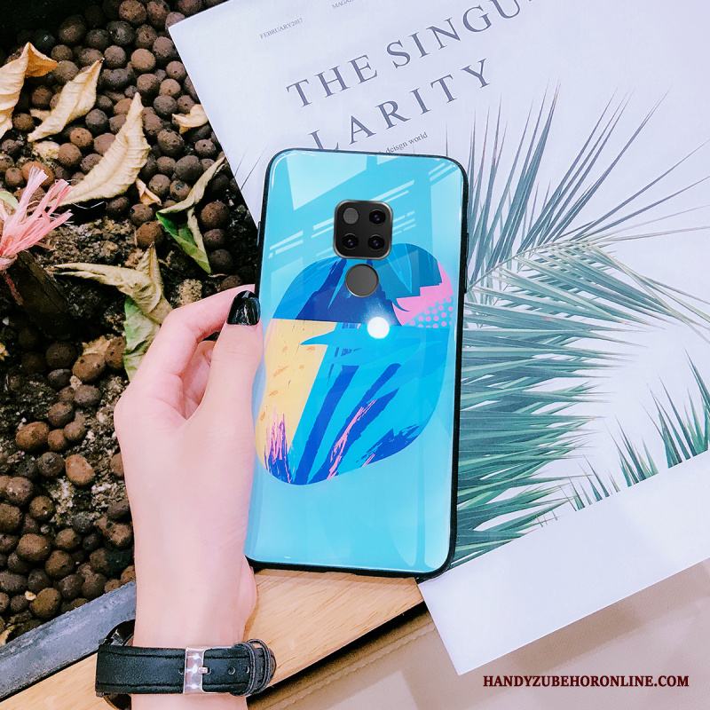 Huawei Mate 20 X Rosa Fallskydd Personlighet Kreativa Glas Fodral Skal Telefon