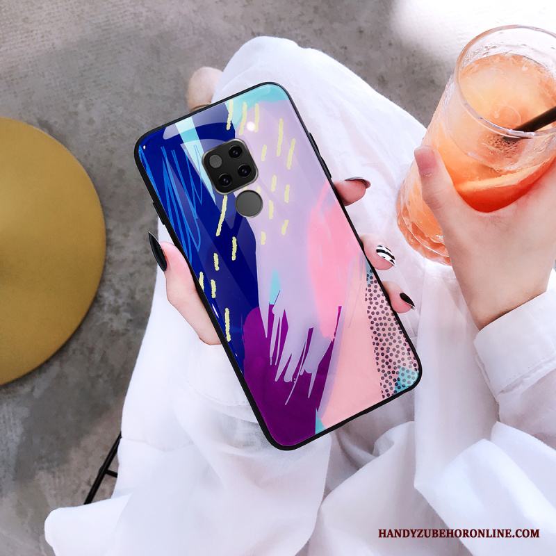 Huawei Mate 20 X Rosa Fallskydd Personlighet Kreativa Glas Fodral Skal Telefon