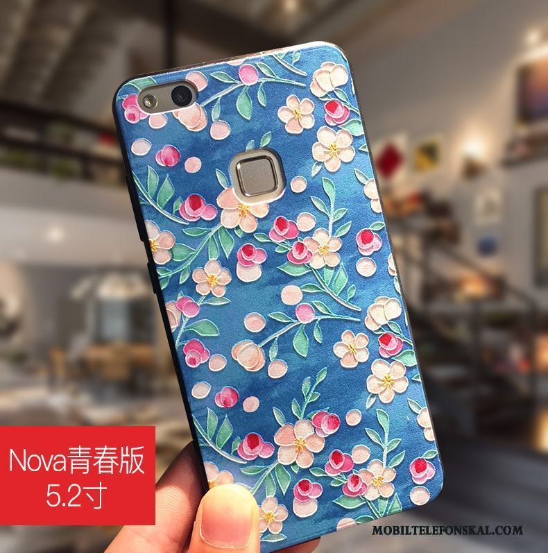 Huawei Nova Kreativa Skal Telefon Svart Hängsmycken Ungdom Fodral Mjuk