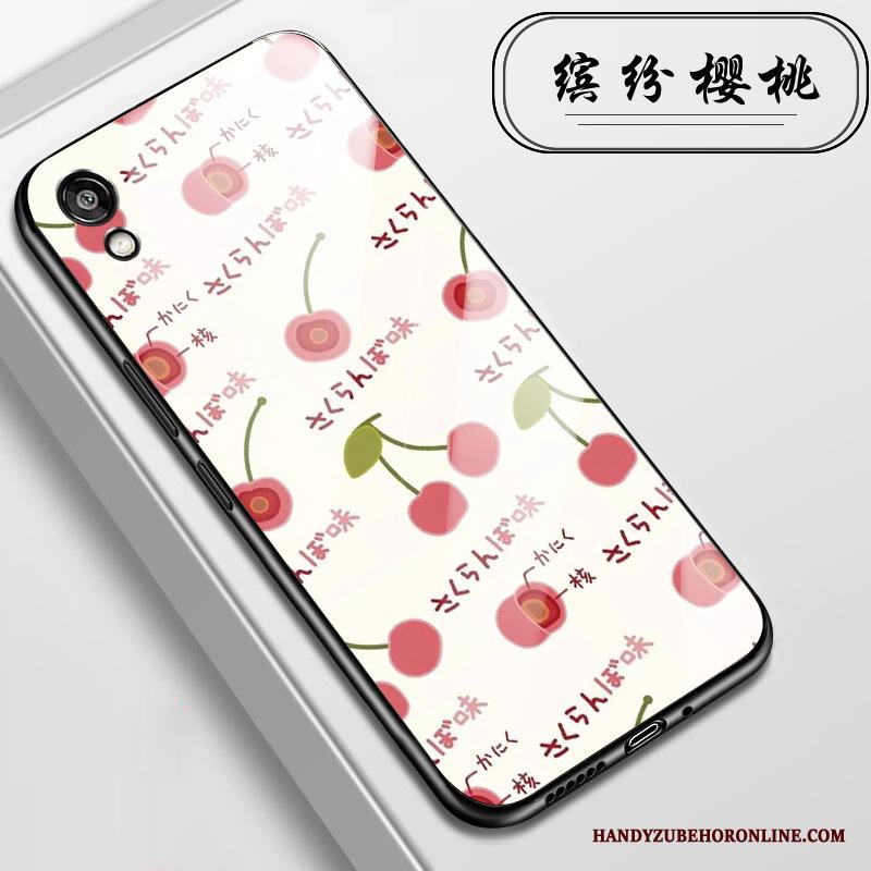 Huawei Y5 2019 Hängsmycken Skal Telefon Glas Fallskydd Fodral Blommor Kyla