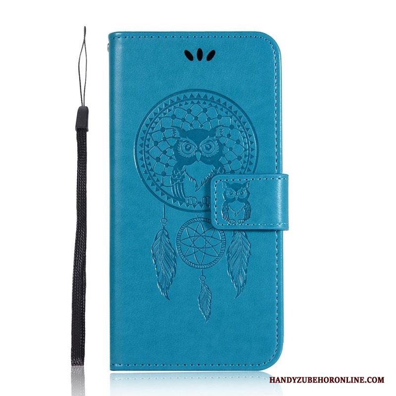 Läderfodral Samsung Galaxy A13 5G / A04s Lädereffekt Dream Catcher Owl