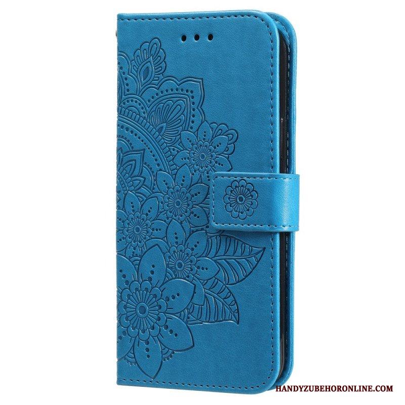 Läderfodral Samsung Galaxy S22 5G Blomma Mandala