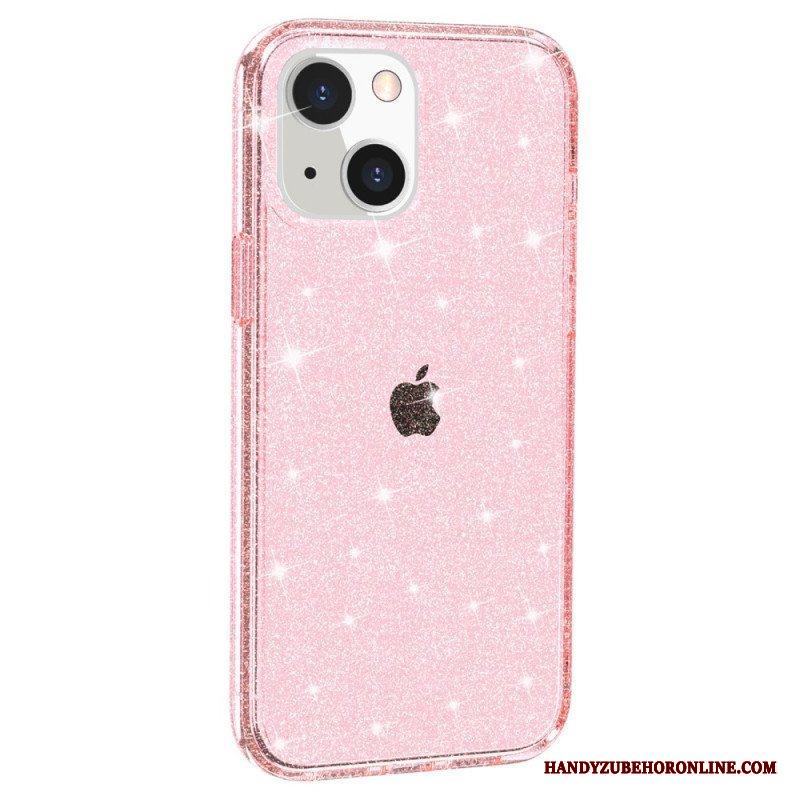 Mobilskal iPhone 15 Plus Transparent Glitter