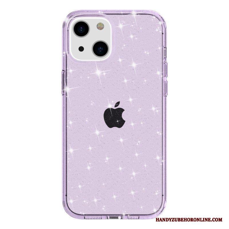 Mobilskal iPhone 15 Plus Transparent Glitter