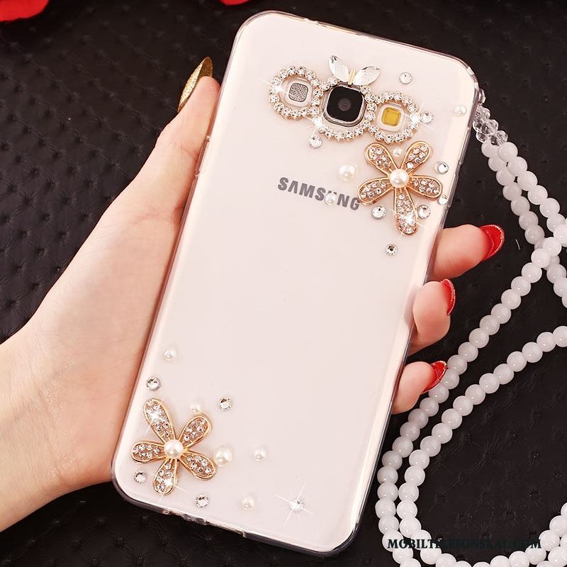 Samsung Galaxy J5 2015 Fodral Fallskydd Stjärna Skal Mjuk Strass Silikon