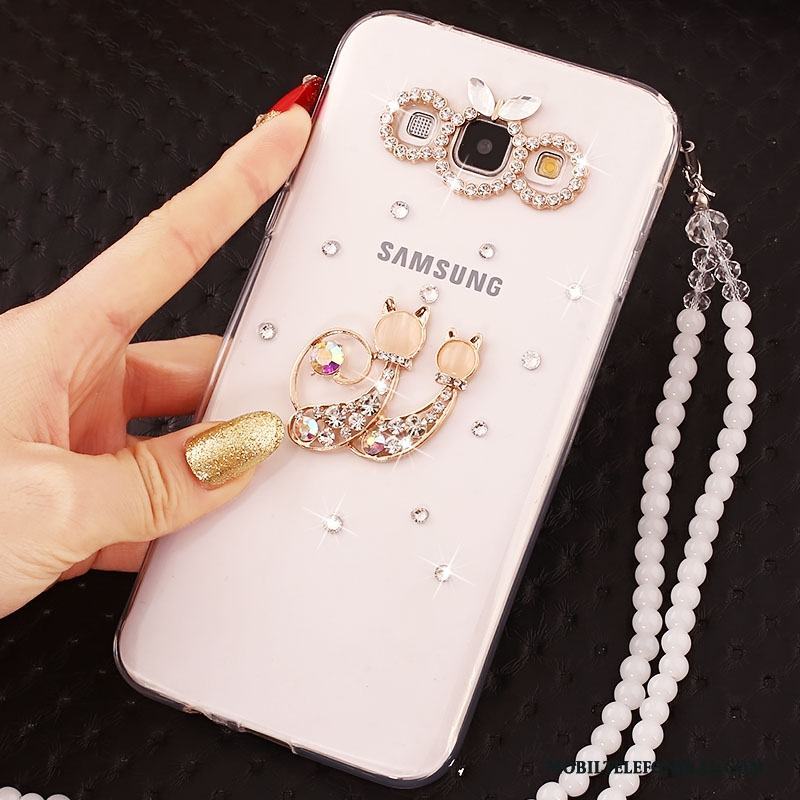 Samsung Galaxy J5 2015 Fodral Fallskydd Stjärna Skal Mjuk Strass Silikon