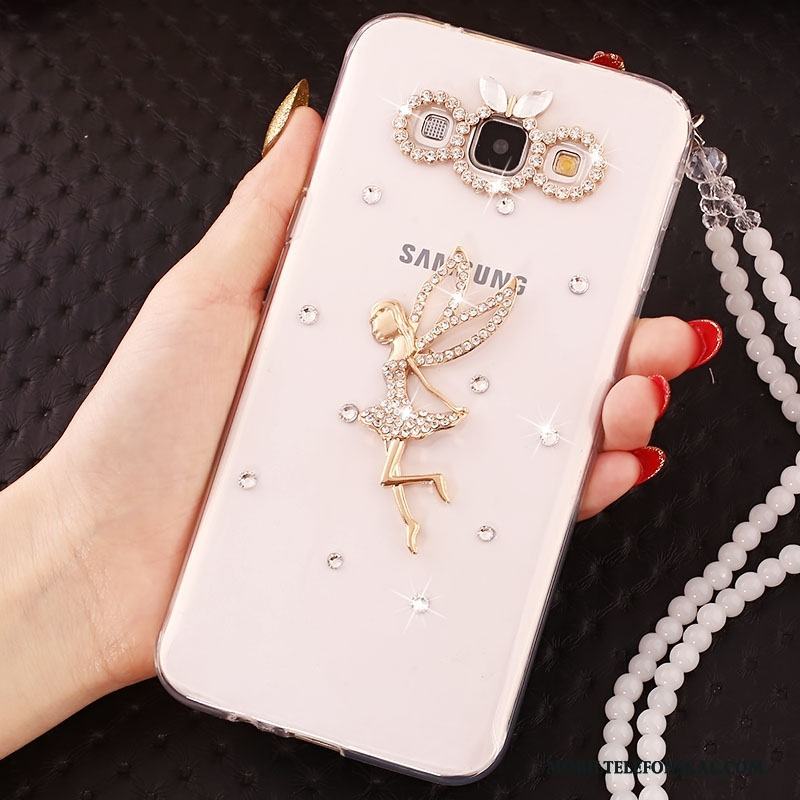 Samsung Galaxy J5 2015 Fodral Fallskydd Stjärna Skal Mjuk Strass Silikon