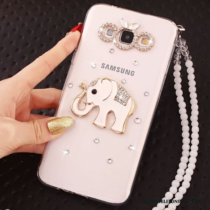 Samsung Galaxy J5 2015 Fodral Fallskydd Stjärna Skal Mjuk Strass Silikon