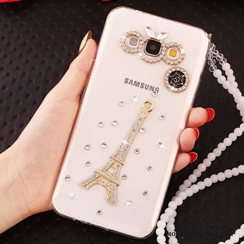 Samsung Galaxy J5 2015 Fodral Fallskydd Stjärna Skal Mjuk Strass Silikon