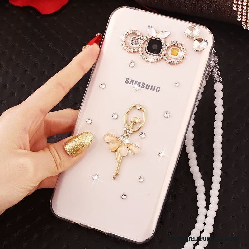 Samsung Galaxy J5 2015 Fodral Fallskydd Stjärna Skal Mjuk Strass Silikon