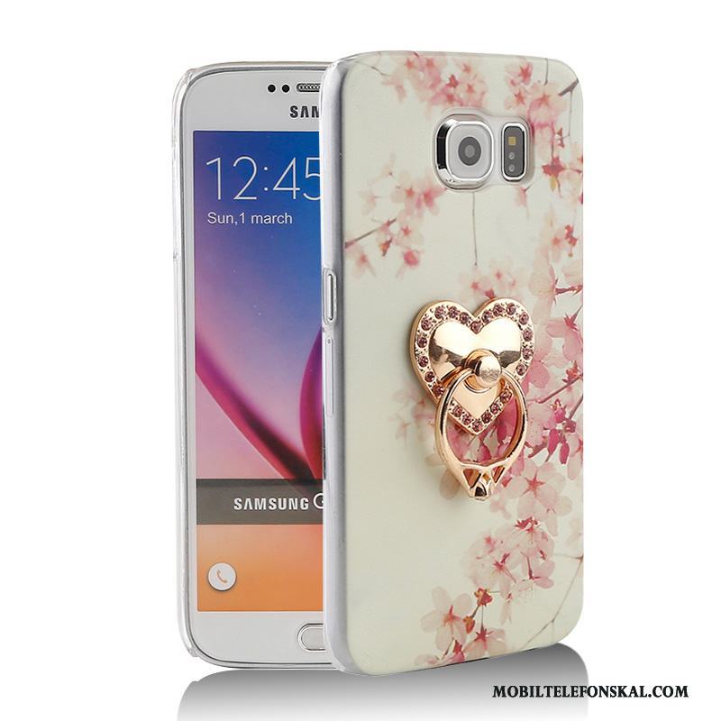 Samsung Galaxy S6 Skal Support Fodral Strass Mobil Telefon Ring Skydd Gul