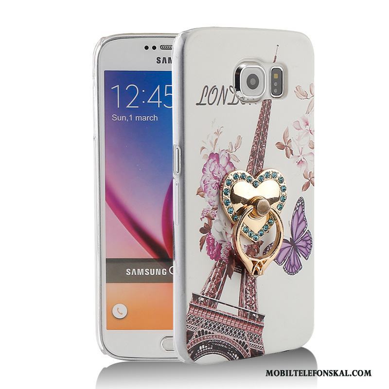 Samsung Galaxy S6 Skal Support Fodral Strass Mobil Telefon Ring Skydd Gul