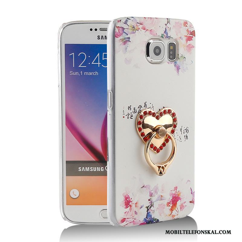 Samsung Galaxy S6 Skal Support Fodral Strass Mobil Telefon Ring Skydd Gul