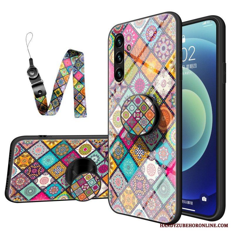 Skal Samsung Galaxy A13 5G / A04s Patchwork Magnetisk Hållare