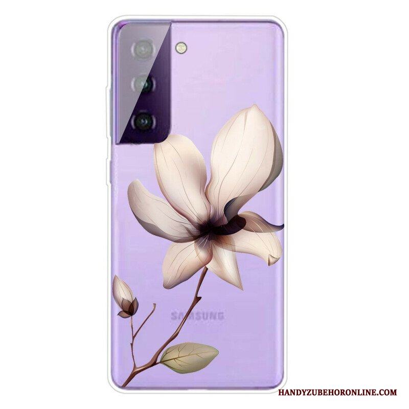 Skal Samsung Galaxy S21 5G Transparent En Blomma