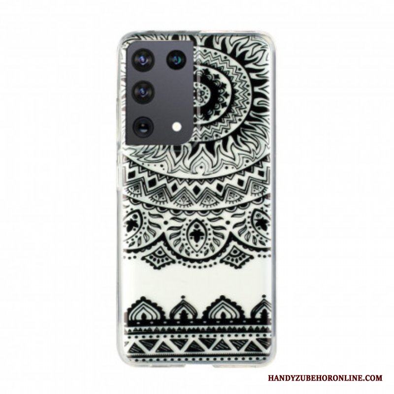 Skal Samsung Galaxy S21 Ultra 5G Sömlös Blomma Mandala