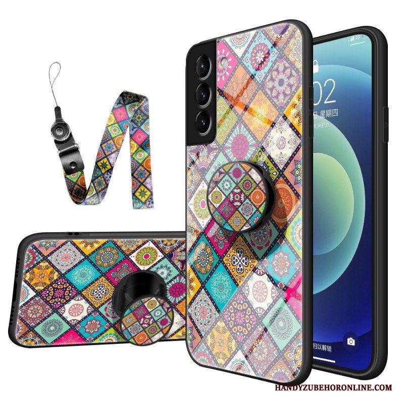 Skal Samsung Galaxy S22 5G Patchwork Magnetisk Hållare