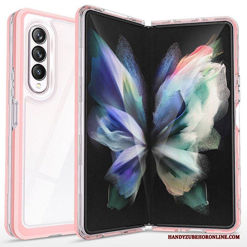 Skal Samsung Galaxy Z Fold 3 5G Transparenta Hybridfärgade Kanter