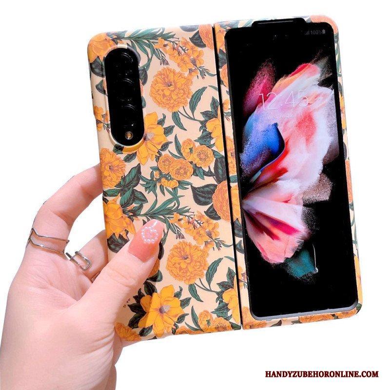 Skal Samsung Galaxy Z Fold 4 Blommor Bakgrund