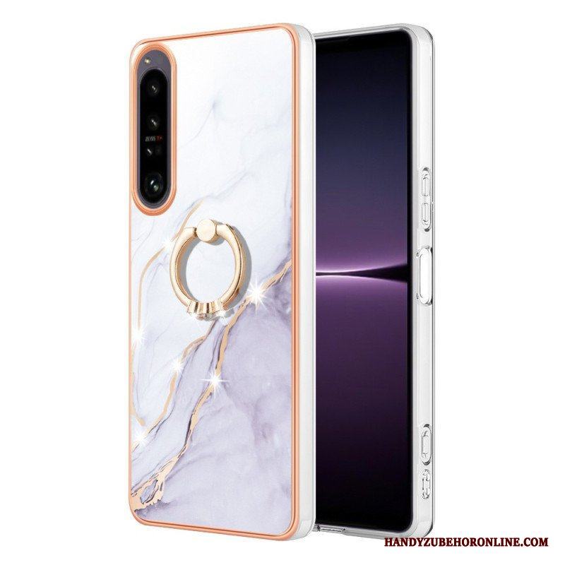 Skal Sony Xperia 1 IV Marmor Med Ringstöd