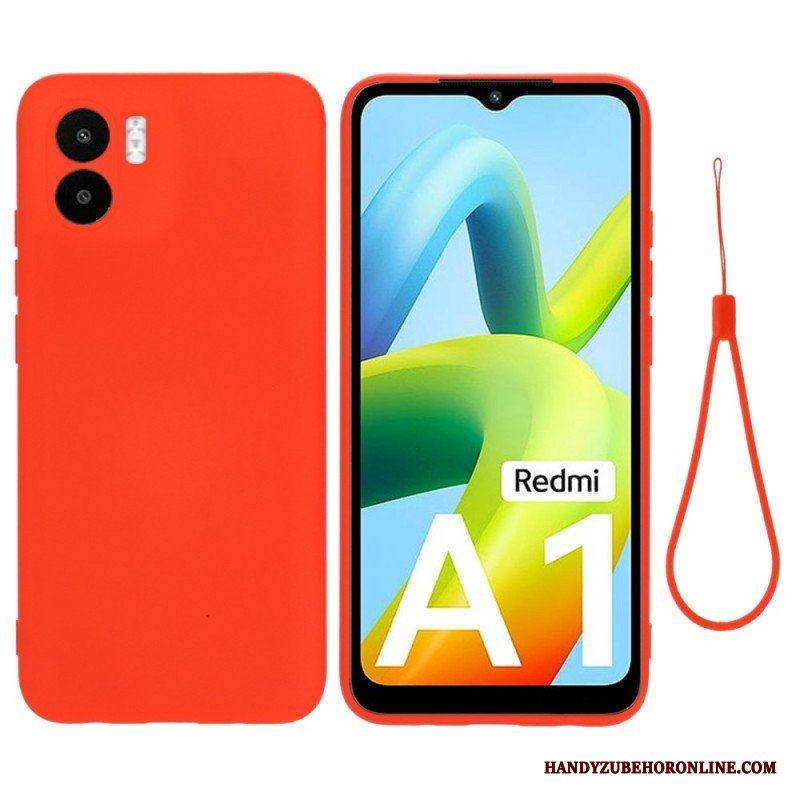 Skal Xiaomi Redmi A1 Med Kedjar Strappy Flytande Silikon