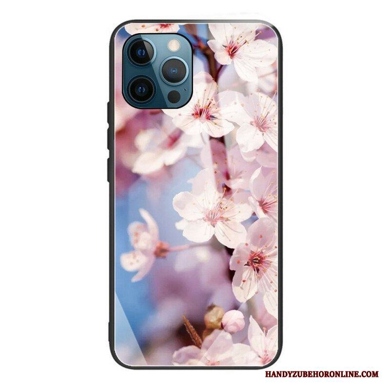 Skal iPhone 13 Pro Realistiska Blommor I Härdat Glas