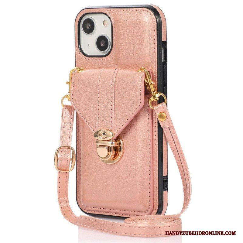 Skal iPhone 14 Plånboksfodral Crossbody Plånbok